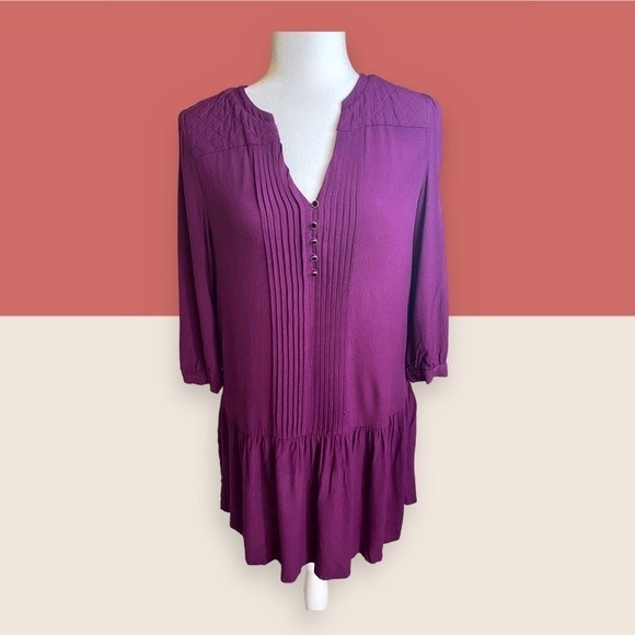 🥳 HP 💟 ANTHROPOLOGIE MAEVE DRESS TUNIC SZ S - Picture 2 of 7